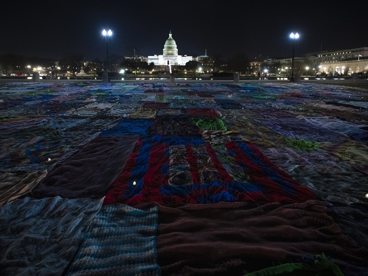 photo of the memorial blanket project