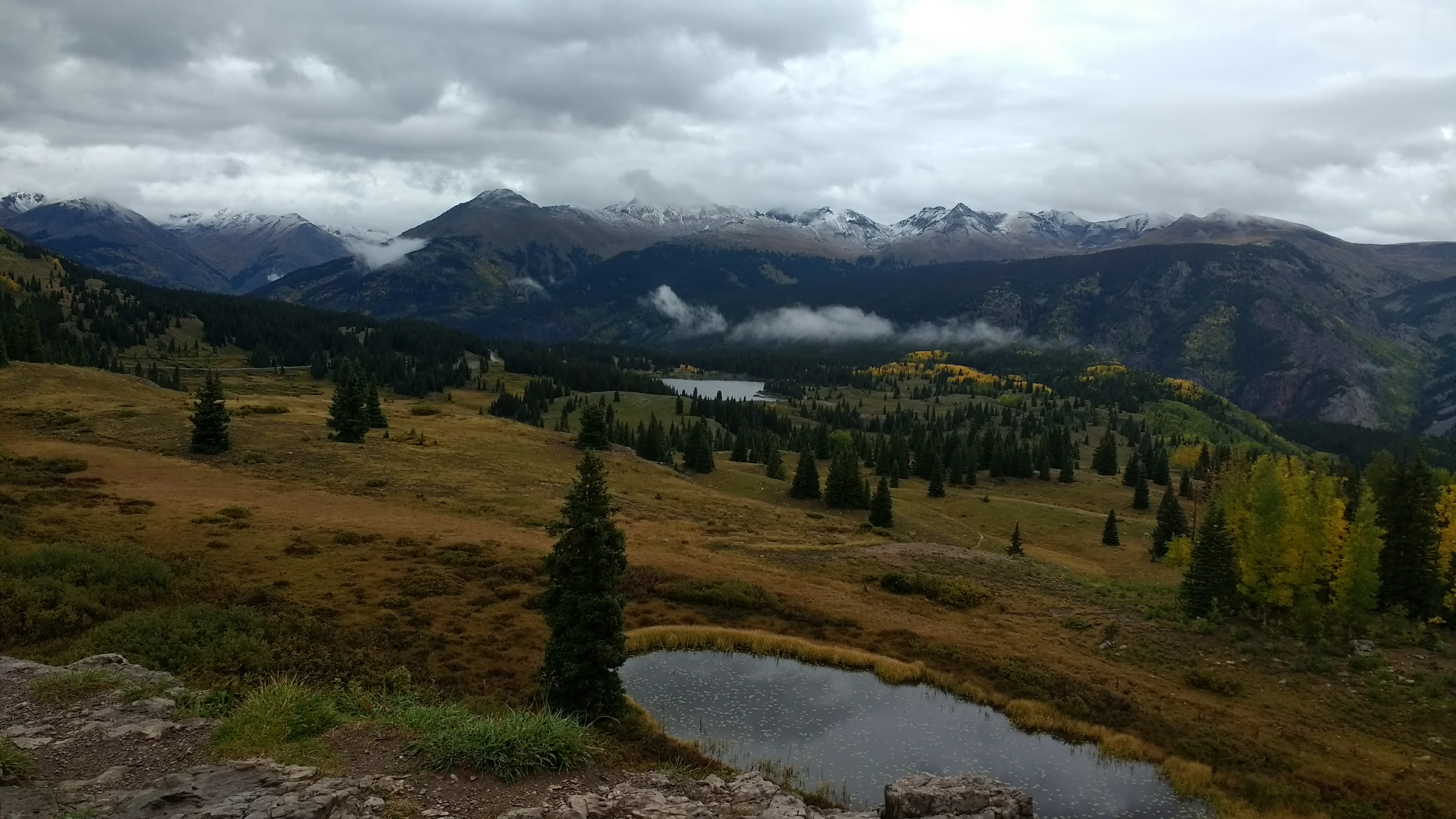 A picture of a small lake and trees, taken north of Durango on Hwy 550 or "The Million Dollar Highway"